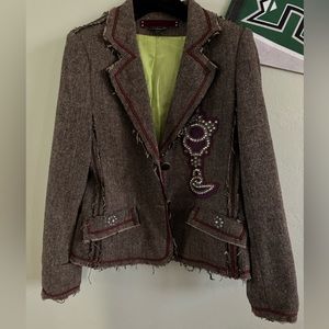 Spy Exchange jacket / blazer, tweed like with flair, size medium, pre-loved